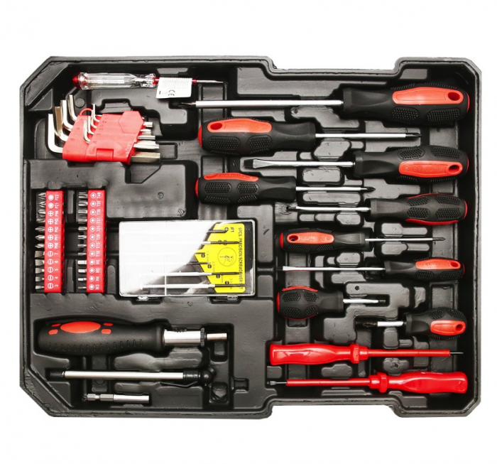 Trusa scule 187 piese tip valiza geamantan troler DISFP10 (BK92504) [7]