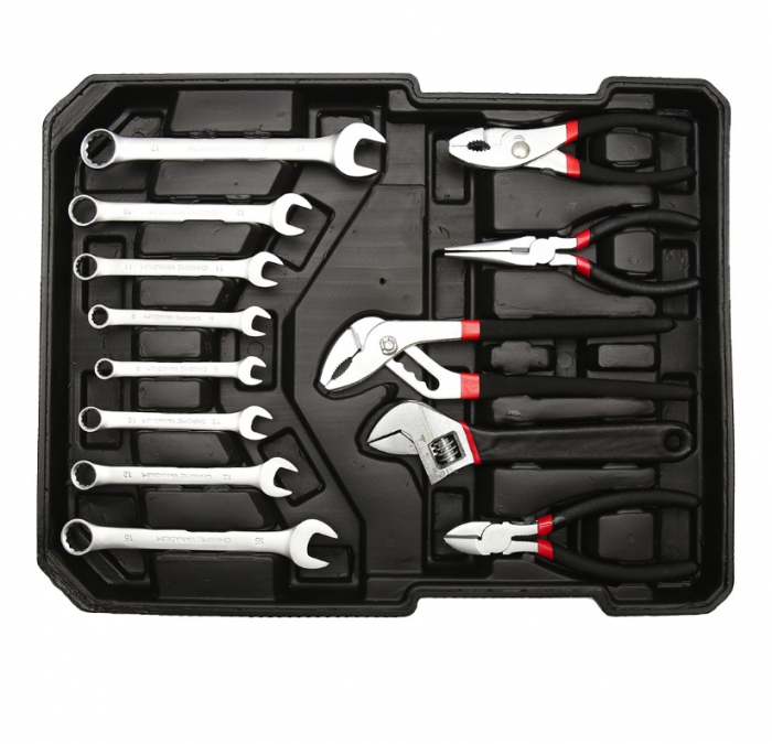 Trusa scule 187 piese tip valiza geamantan troler DISFP10 (BK92504) [5]