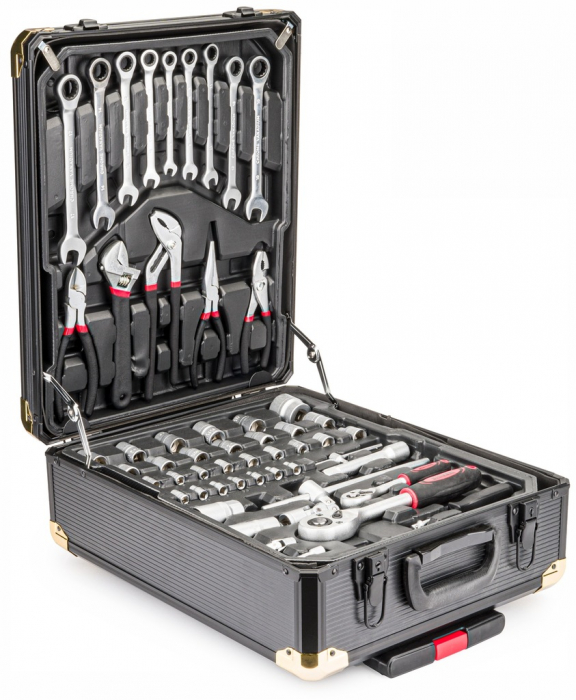 Trusa scule 419piese tip valiza geamantan troler chei cu clichet (SK-419-03) [2]