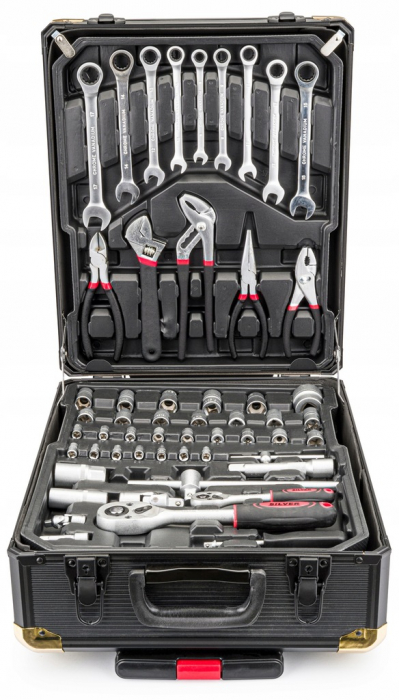 Trusa scule 419piese tip valiza geamantan troler chei cu clichet (SK-419-03) [6]