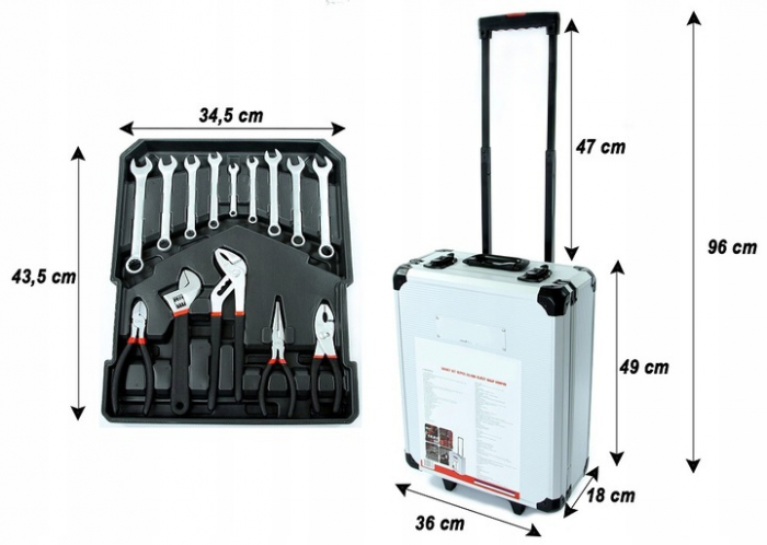 Trusa scule 419piese tip valiza geamantan troler (SK-419-01) [8]