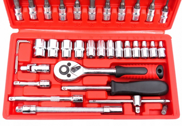 Trusa scule 46 piese tubulare 4-14mm capete surubelnita (KD10525) [3]