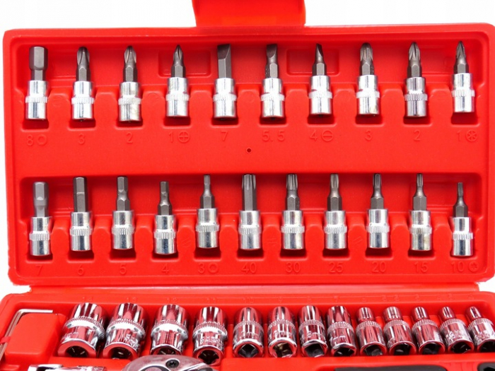 Trusa scule 46 piese tubulare 4-14mm capete surubelnita (KD10525) [6]