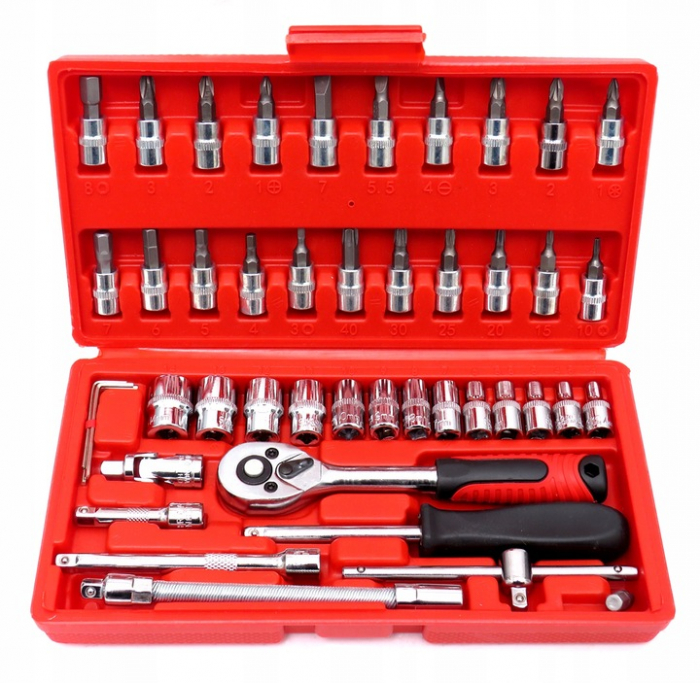 Trusa scule 46 piese tubulare 4-14mm capete surubelnita (KD10525) [2]