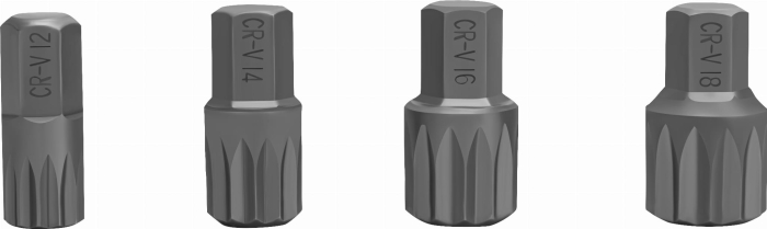 Trusa Set bit spline stelate M4-M18 22 piese scurte lungi (KD10539) [6]
