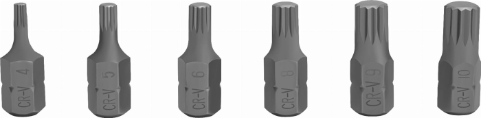 Trusa Set bit spline stelate M4-M18 22 piese scurte lungi (KD10539) [7]