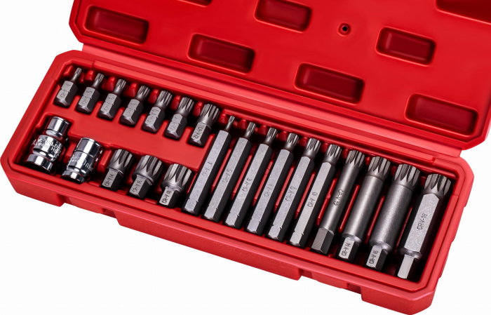 Trusa Set bit spline stelate M4-M18 22 piese scurte lungi (KD10539) [4]