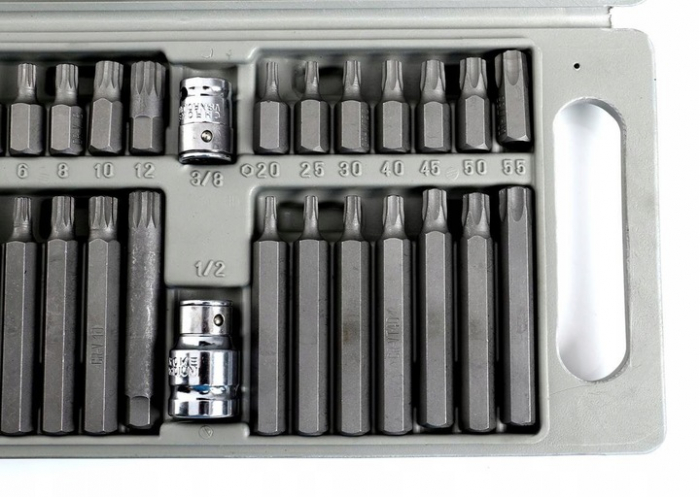 Trusa Set bit torx hex spline 40 piese scurte, lungi 1 2 3 8 (KD10219) [4]