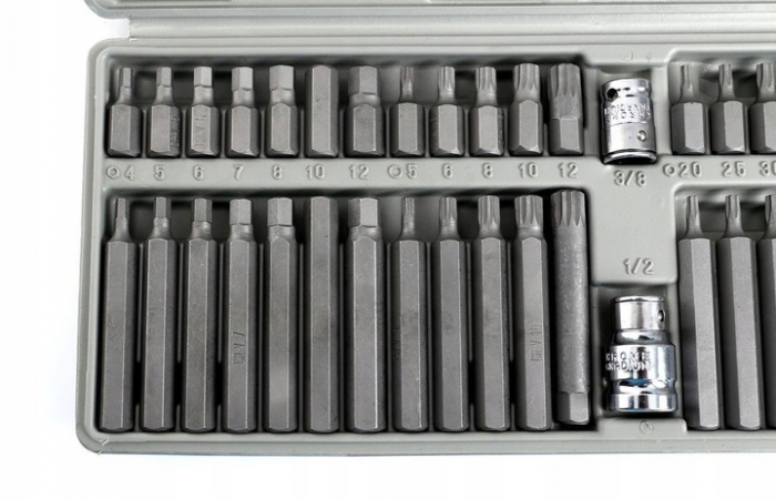 Trusa Set bit torx hex spline 40 piese scurte, lungi 1 2 3 8 (KD10219) [5]