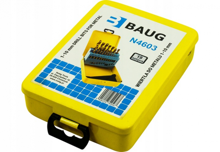 Trusa set burghiu HSS 19 piese 1-10 mm (N4603) [7]
