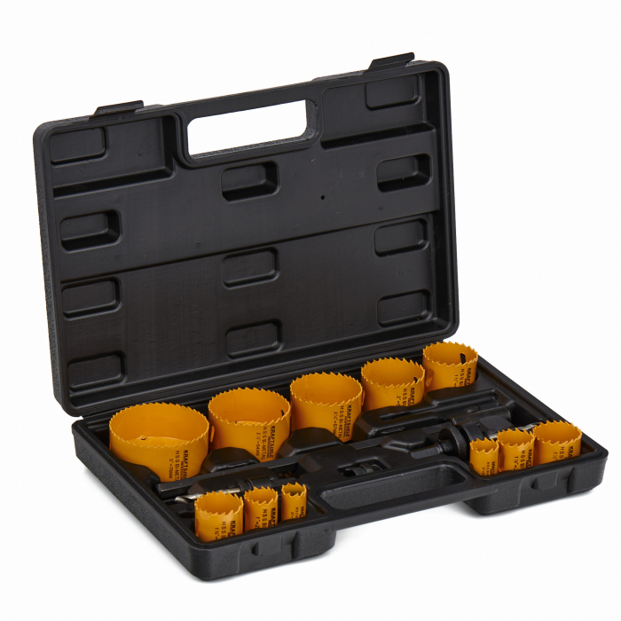 Trusa set carote freze bimetal HSS 19-76mm lemn metal plastic 17piese (KD10758) [2]