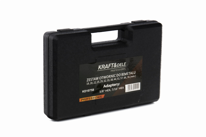 Trusa set carote freze bimetal HSS 19-76mm lemn metal plastic 17piese (KD10758) [7]