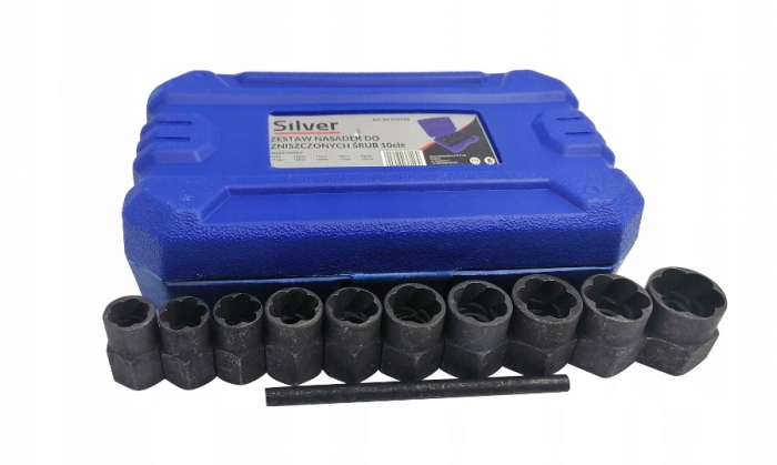 Trusa set chei 9-19mm extragere suruburi piulite deteriorate 11 piese (S10753) [3]