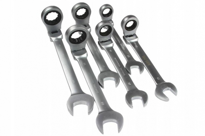 Trusa set chei combinate cu clichet articulate 6-32mm 22piese, cap flexibil (M58610) [7]