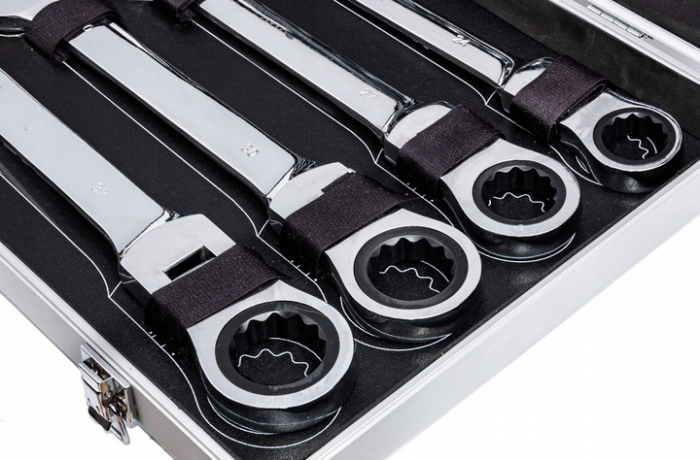 Trusa set chei combinate cu clichet articulate 6-32mm 22piese, cap flexibil (M58610) [4]