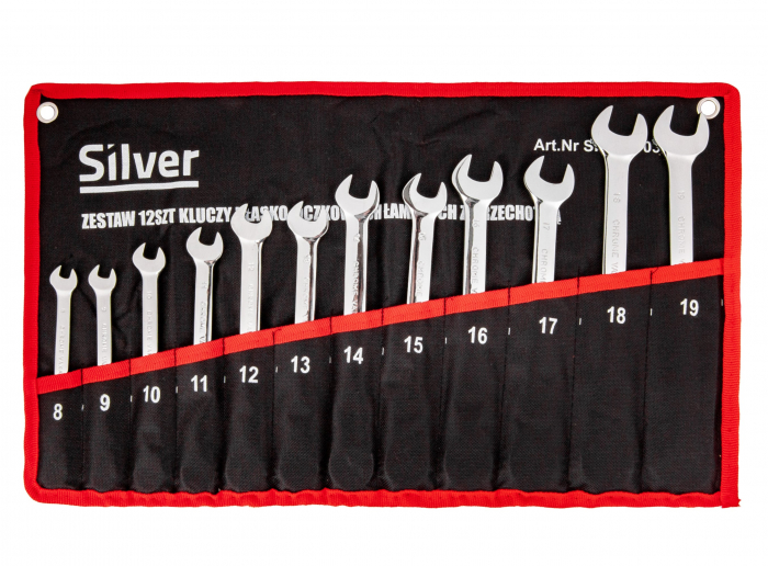 Trusa set chei combinate cu clichet articulate 8-19mm 12piese, cap flexibil (SK-012-03) [6]