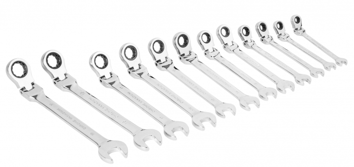 Trusa set chei combinate cu clichet articulate 8-19mm 12piese, cap flexibil (SK-012-03) [2]