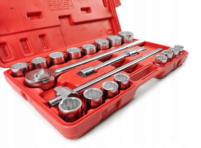 Trusa set chei tubulare 21 piese 3-4 19-50mm marimi mari 12colturi bihexagonale (M58253) [8]