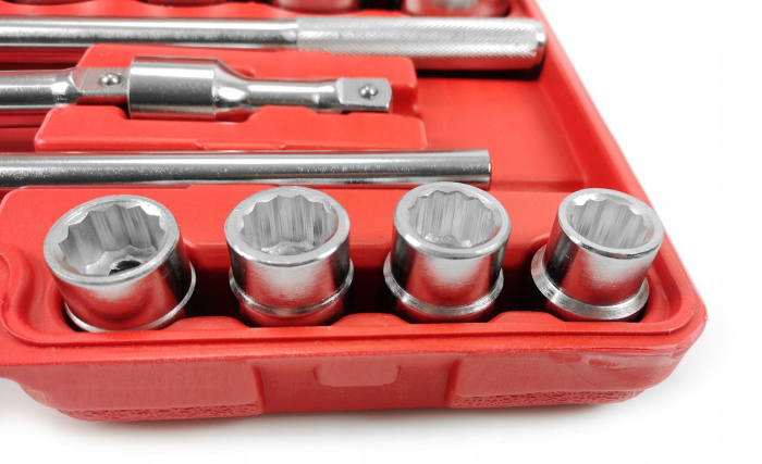 Trusa set chei tubulare 21 piese 3-4 19-50mm marimi mari 12colturi bihexagonale (M58253) [6]