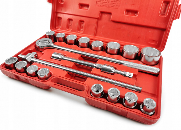 Trusa set chei tubulare 21 piese 3-4 19-50mm marimi mari 12colturi bihexagonale (M58253) [7]