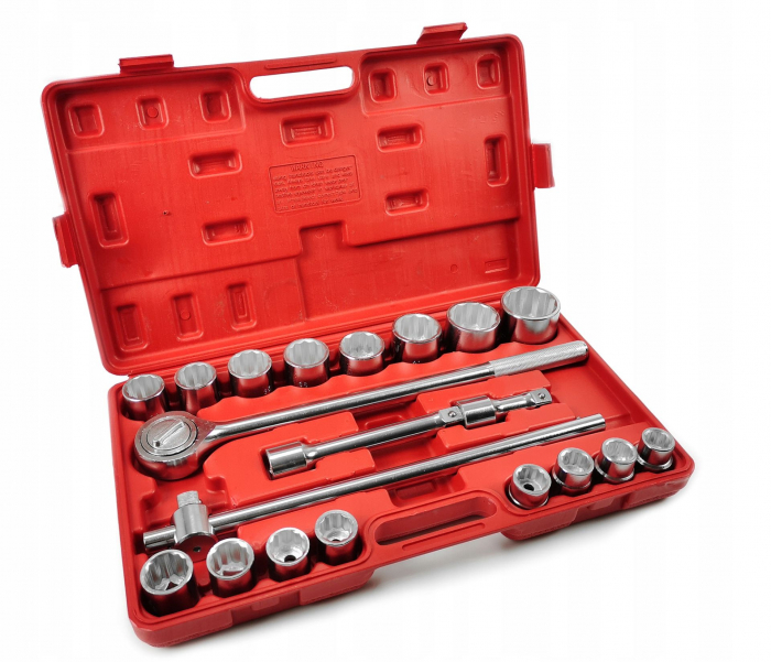 Trusa set chei tubulare 21 piese 3-4 19-50mm marimi mari 12colturi bihexagonale (M58253) [1]