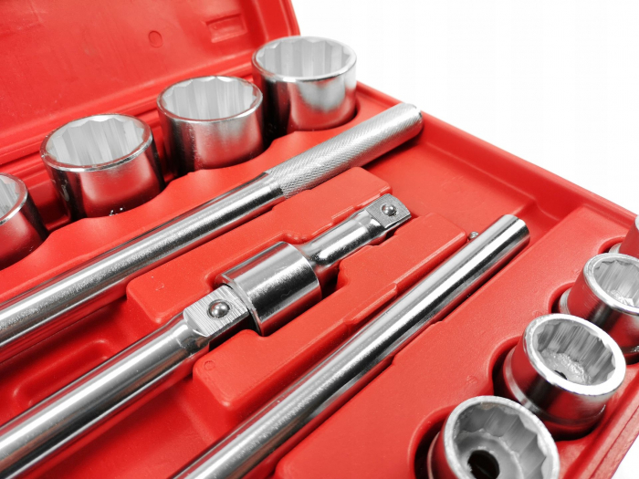 Trusa set chei tubulare 21 piese 3-4 19-50mm marimi mari 12colturi bihexagonale (M58253) [3]