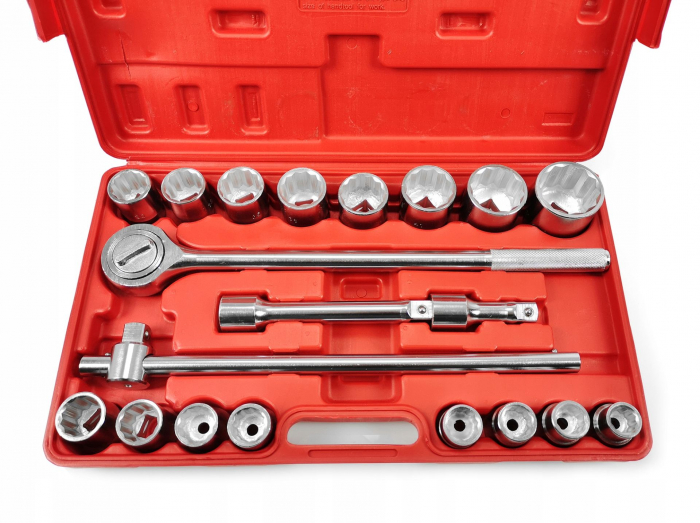 Trusa set chei tubulare 21 piese 3-4 19-50mm marimi mari 12colturi bihexagonale (M58253) [2]