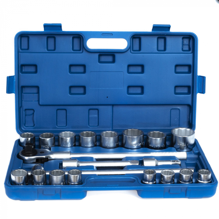 Trusa set chei tubulare 21 piese 3-4 19-50mm marimi mari 12colturi bihexagonale (TA206) [6]