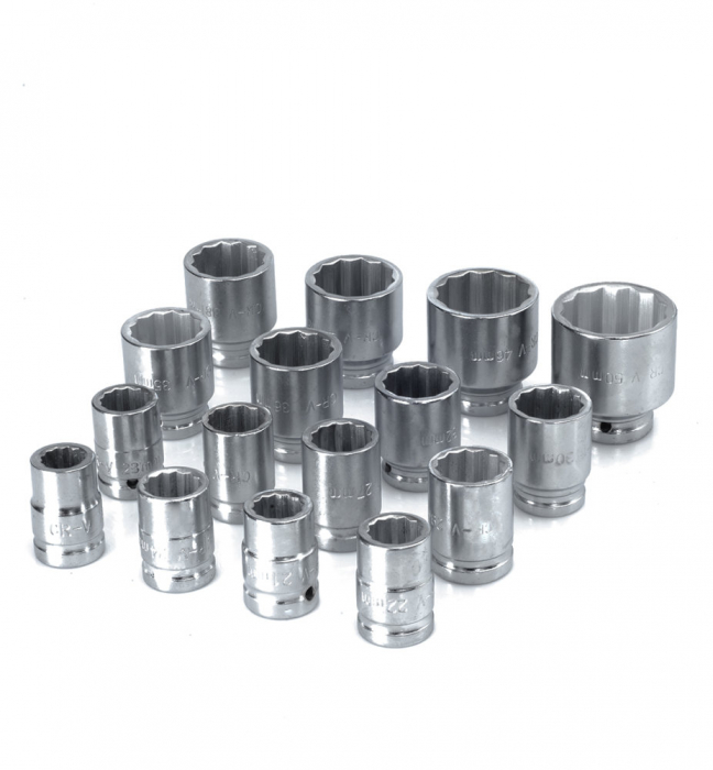 Trusa set chei tubulare 21 piese 3-4 19-50mm marimi mari 12colturi bihexagonale (TA206) [4]