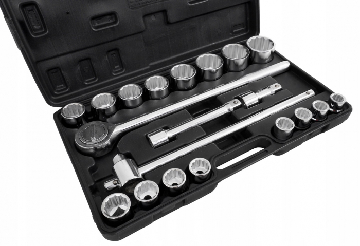 Trusa set chei tubulare 21 piese 3-4 19-50mm marimi mari 12colturi bihexagonale (V39076) [6]