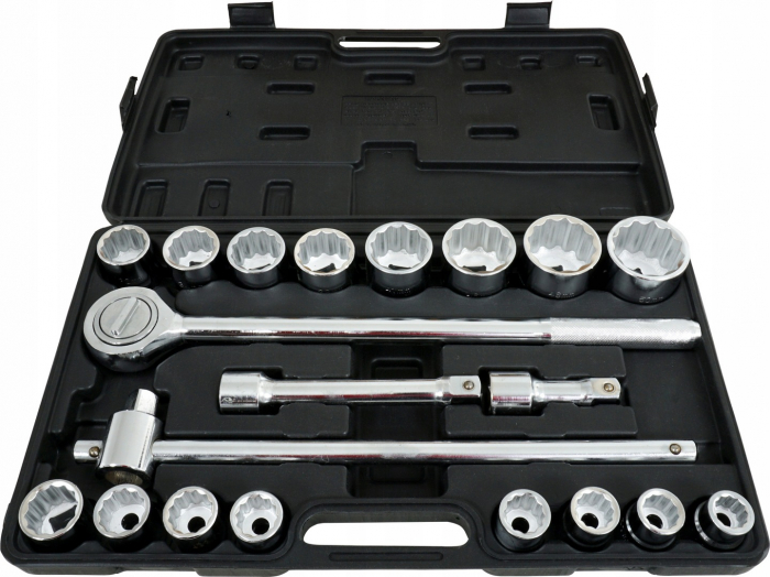 Trusa set chei tubulare 21 piese 3-4 19-50mm marimi mari 12colturi bihexagonale (V39076) [5]