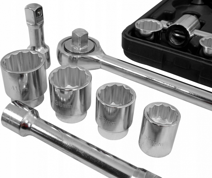 Trusa set chei tubulare 21 piese 3-4 19-50mm marimi mari 12colturi bihexagonale (V39076) [4]