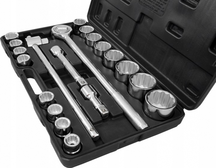Trusa set chei tubulare 21 piese 3-4 19-50mm marimi mari 12colturi bihexagonale (V39076) [2]