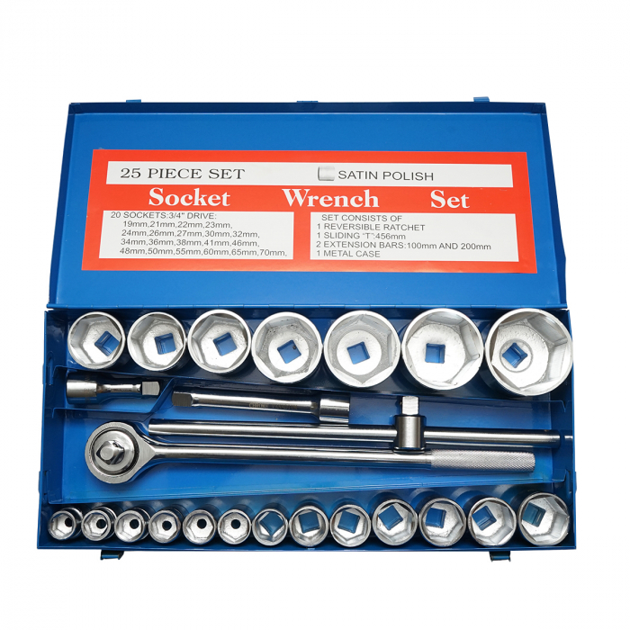 Trusa set chei tubulare 25 piese 3-4 19-70mm marimi mari DISGT63 (BK77055) [5]