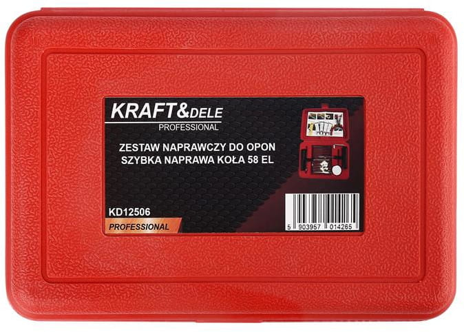 Trusa set kit reparatie pana anvelope cauciuc cu snur 58 piese (KD12506) [3]