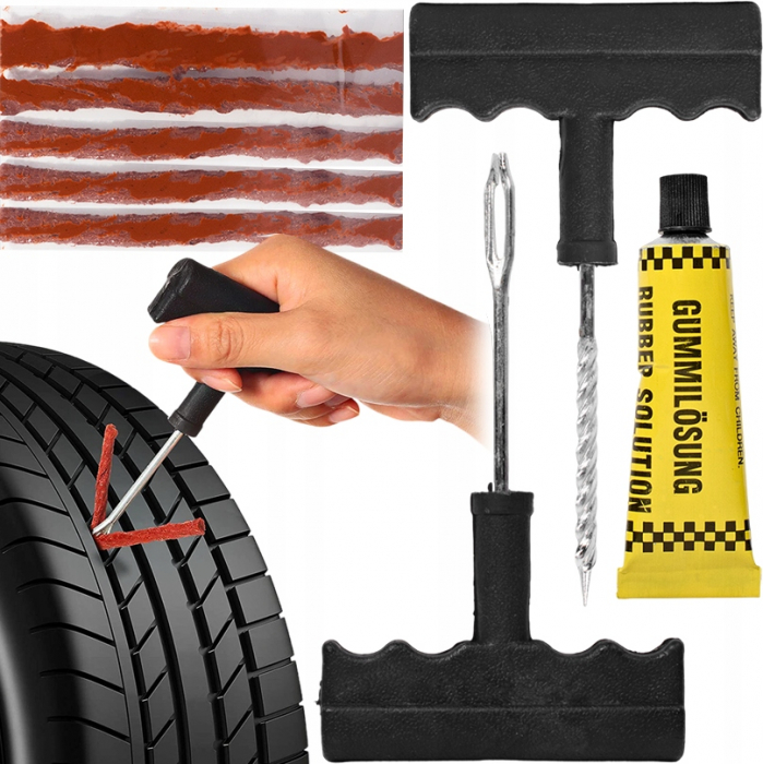 Trusa set kit reparatie pana anvelope cauciuc cu snur (TA4131) [1]