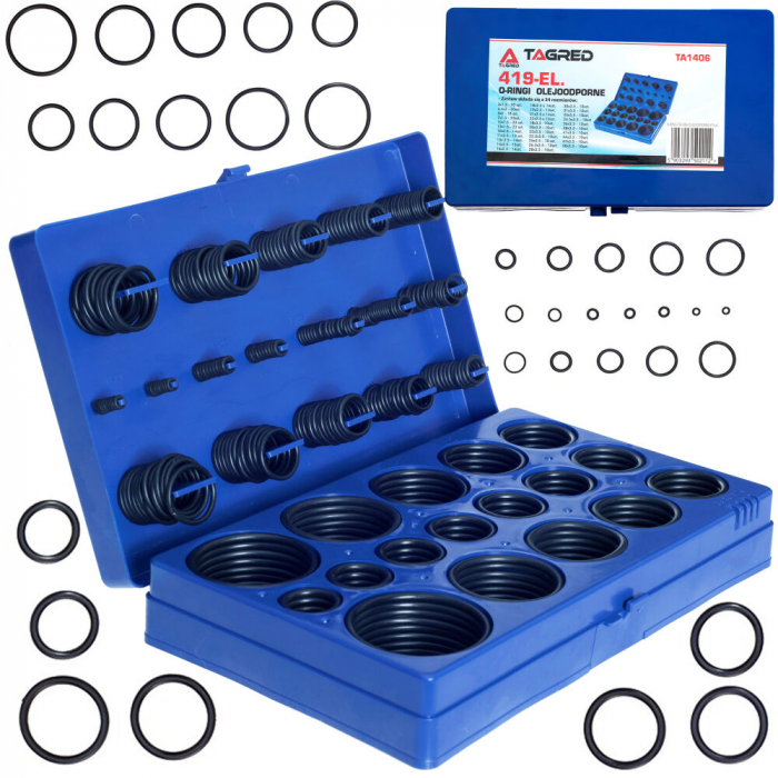 Trusa set oring garnituri inele cauciuc 419 piese (TA1406) [1]