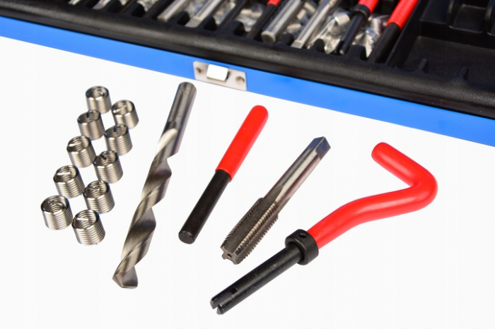 Trusa set reparatie filete stricate deteriorate M5-M12 131 piese cu insertie metalica (FR4826) [4]