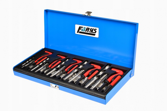 Trusa set reparatie filete stricate deteriorate M5-M12 131 piese cu insertie metalica (FR4826) [6]