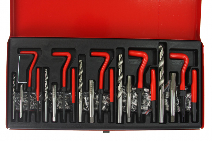 Trusa set reparatie filete stricate deteriorate M5-M12 131 piese cu insertie metalica (M55882) [3]