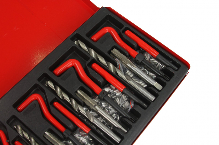 Trusa set reparatie filete stricate deteriorate M5-M12 131 piese cu insertie metalica (M55882) [4]