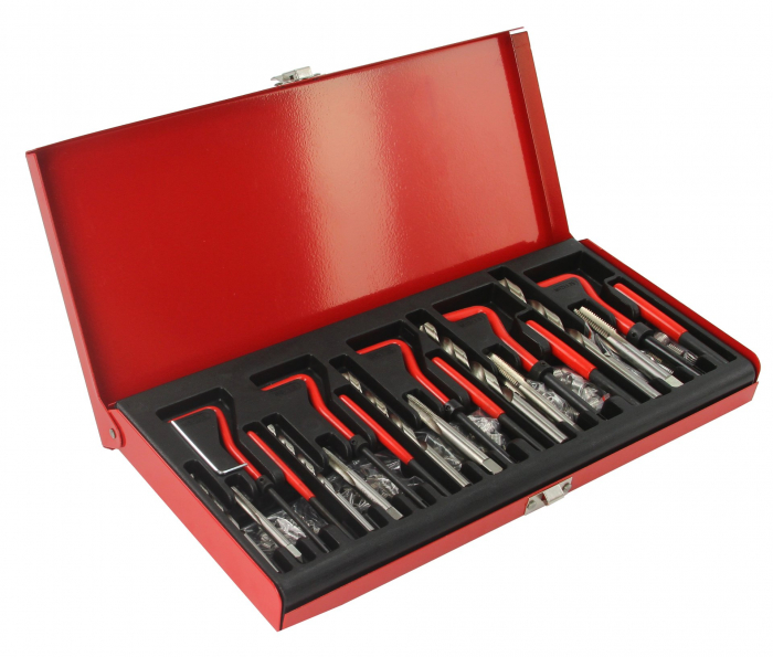 Trusa set reparatie filete stricate deteriorate M5-M12 131 piese cu insertie metalica (M55882) [1]
