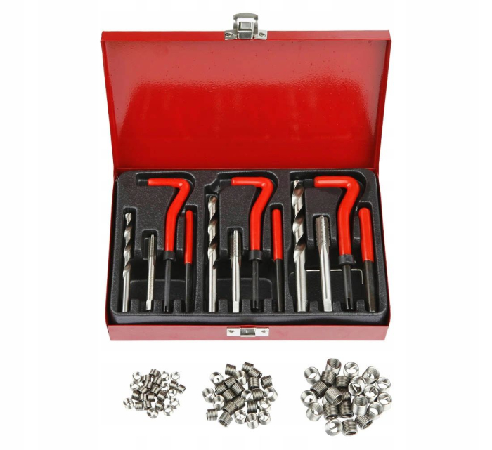 Trusa set reparatie filete stricate deteriorate M6-M10 88 piese cu insertie metalica (KD10591) [2]