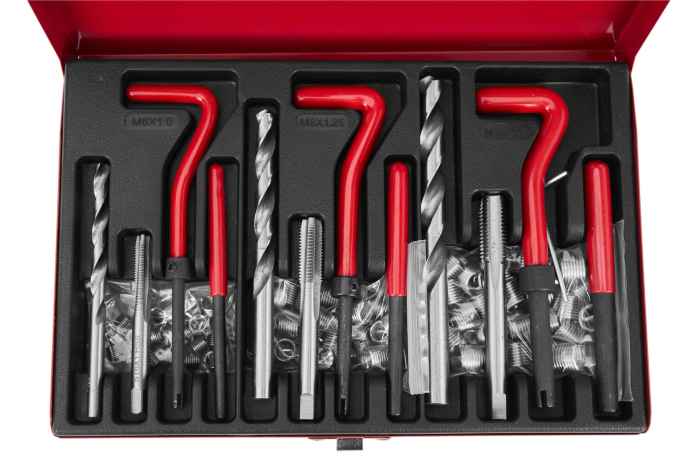 Trusa set reparatie filete stricate deteriorate M6-M10 88 piese cu insertie metalica (KD10591) [7]