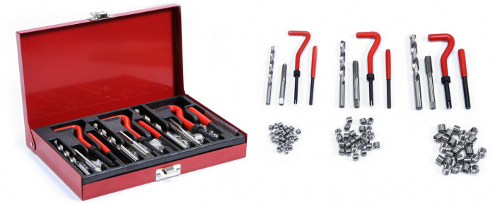 Trusa set reparatie filete stricate deteriorate M6-M10 88 piese cu insertie metalica (M55880) [6]
