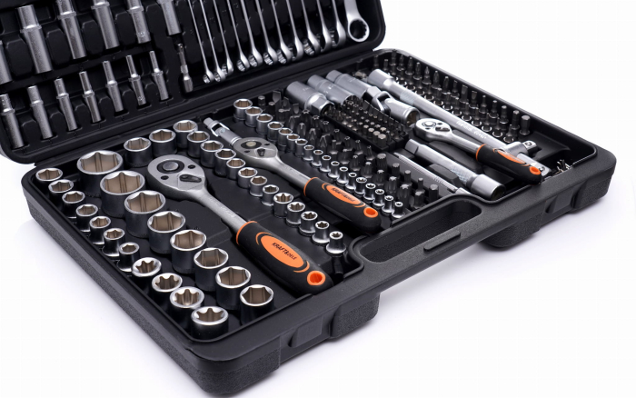 Trusa set scule 219 piese chei tubulare fixe biti (KD10470) [4]