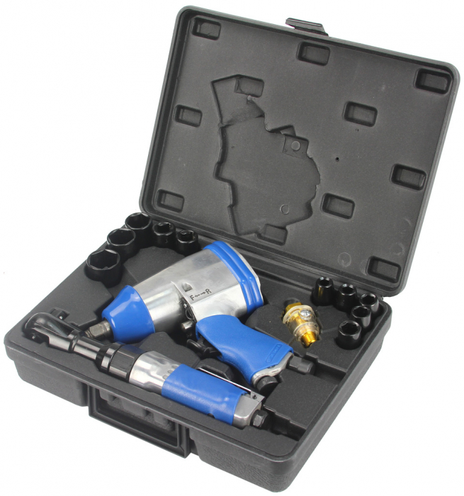 Trusa set scule pneumatice 14 piese aer comprimat pistol clichet + accesorii (M80550) [3]