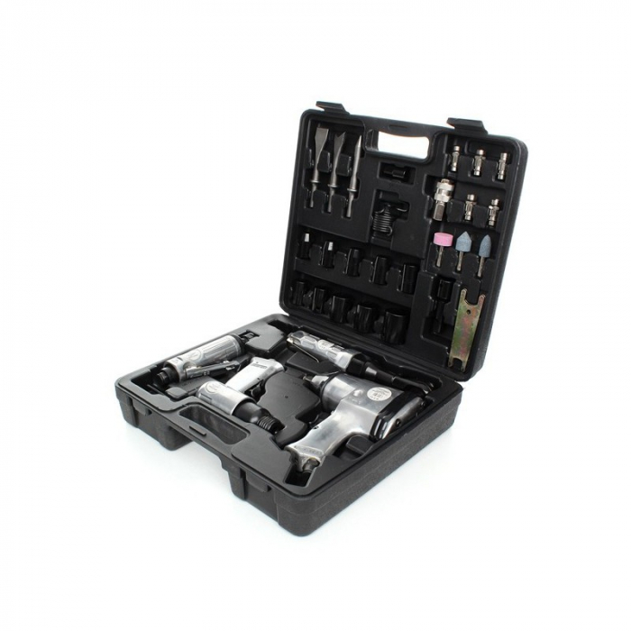 Trusa set scule pneumatice 34 piese aer comprimat, pistol clichet impact polizor drept ciocan (KD1421) [13]