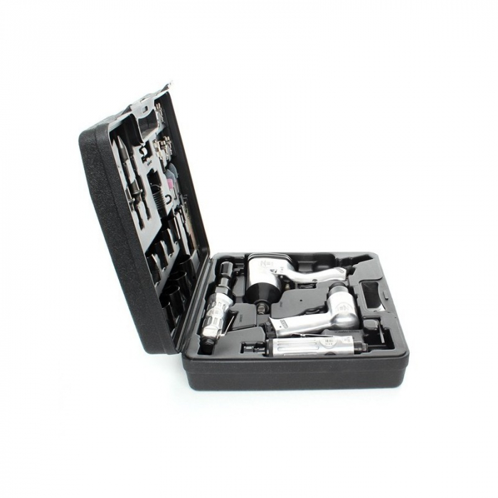 Trusa set scule pneumatice 34 piese aer comprimat, pistol clichet impact polizor drept ciocan (KD1421) [14]