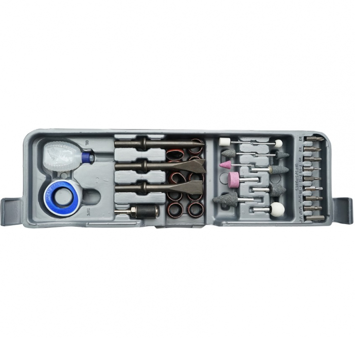 Trusa set scule pneumatice 71 piese aer comprimat, pistol clichet impact polizor drept ciocan DISLN82 (BK78284) [5]